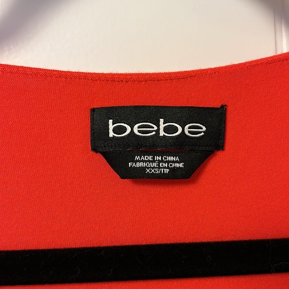 BEBE Cherry Red Waterfall Style Dress - Picture 2 of 5